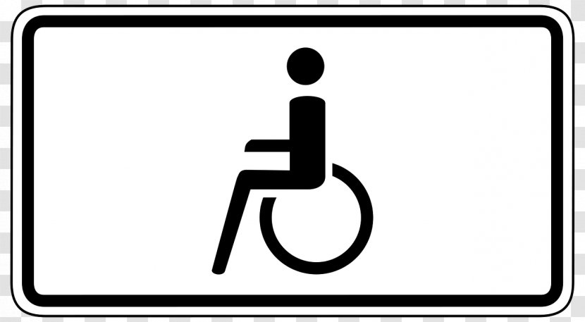 Onderbord Disability Signage Wheelchair Clip Art - Area - Handicap Sign Transparent PNG