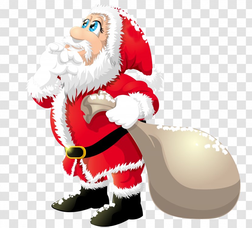 Santa Claus Christmas Clip Art - Ornament - Cute Clipart Transparent PNG