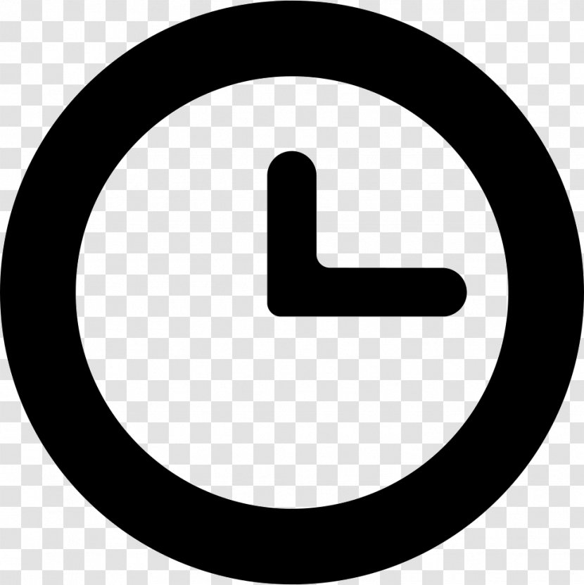 Clip Art - Black And White - Clock Transparent PNG