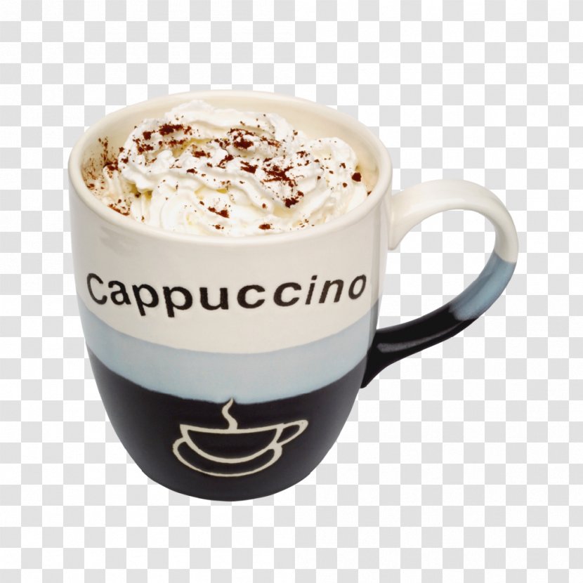Cappuccino Latte Espresso Coffee Cafe Transparent PNG