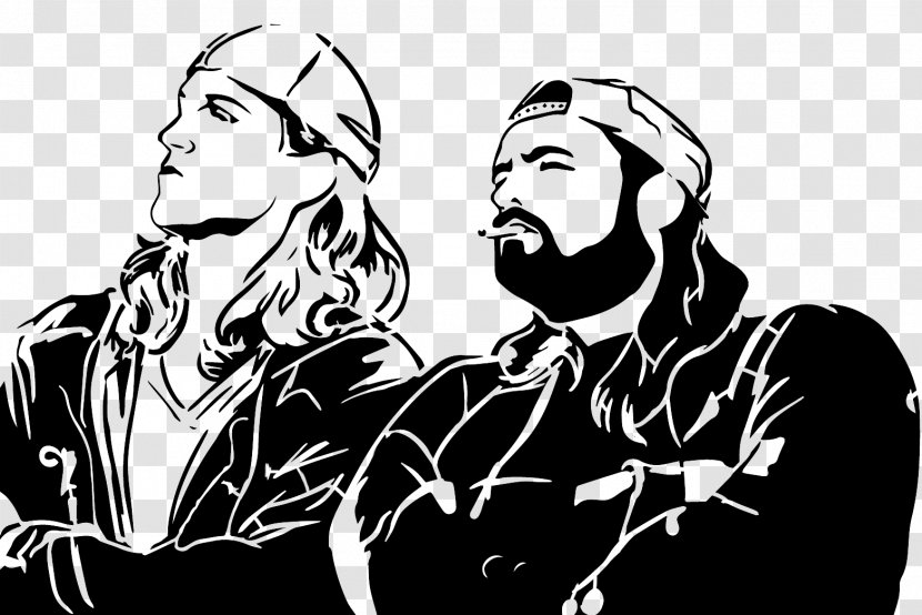 Stencil Drawing Art Jay And Silent Bob - Template - Lethal Transparent PNG