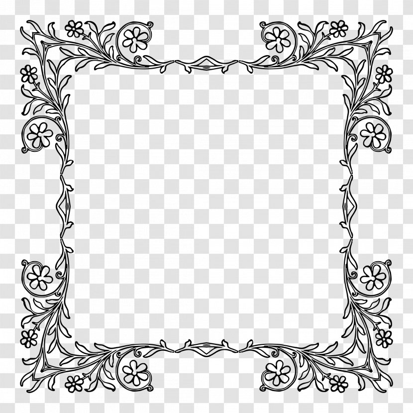 Flower Clip Art - Motif - Floral Border Transparent PNG