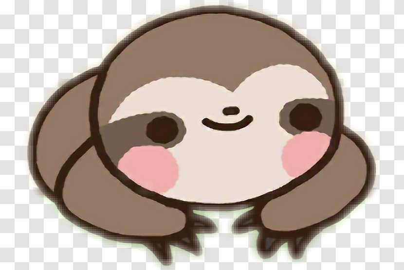 Sloth Cartoon - Baby - Smile Sticker Transparent PNG