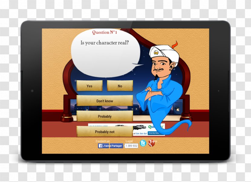 Akinator Game Communication Technology Cartoon - Genie Transparent PNG