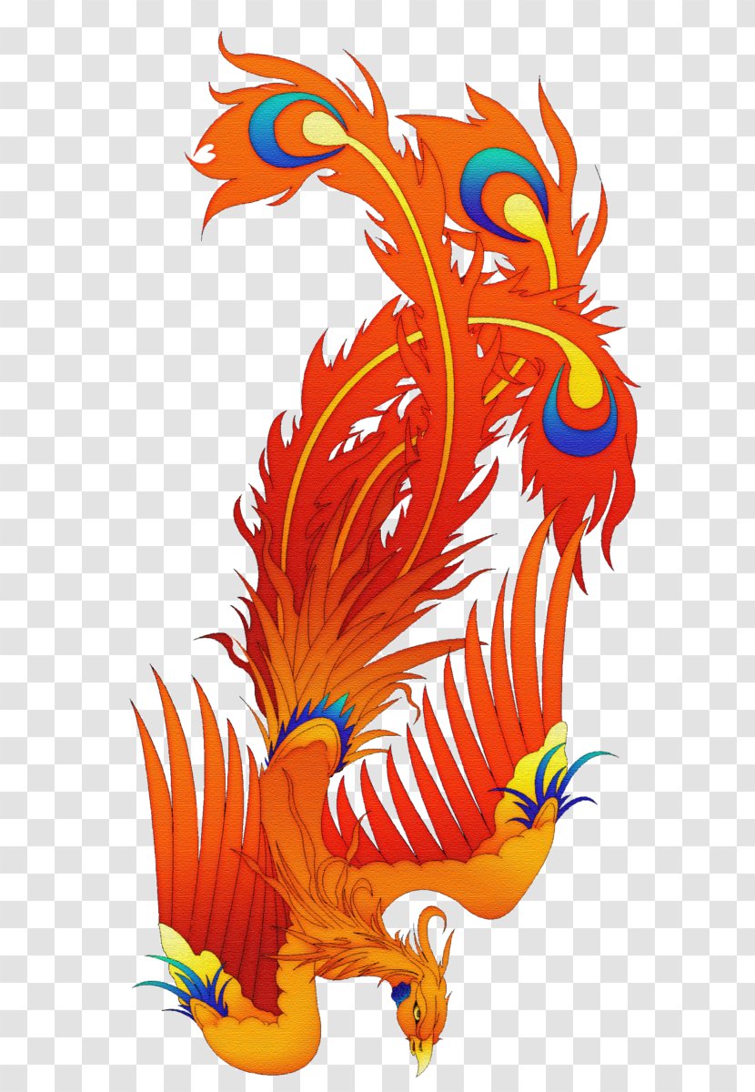 Fenghuang Phoenix Tattoo - Chicken - New Chinese Typesetting Design Transparent PNG