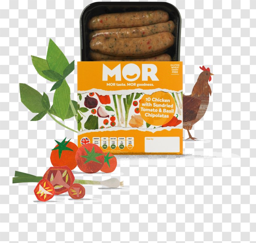 Chipolata Vegetarian Cuisine Pork Sausage Food - Chicken Transparent PNG