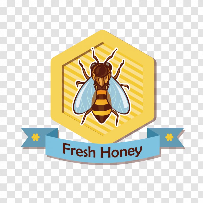 Honey Bee Euclidean Vector Icon - Arthropod - Lovely Cartoon Tag Transparent PNG