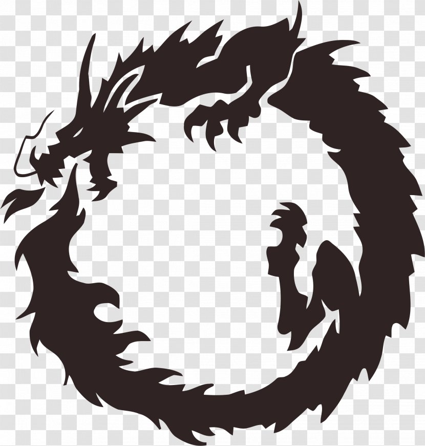 Ouroboros Chinese Dragon Japanese - Fictional Character - Bearded Transparent PNG
