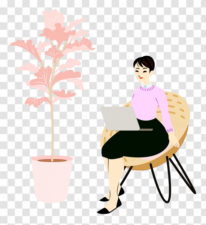 Alone Time Lady Computer Transparent PNG
