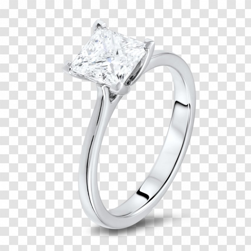 Diamond Wedding Ring Engagement Brilliant - Silver - Cutting Transparent PNG