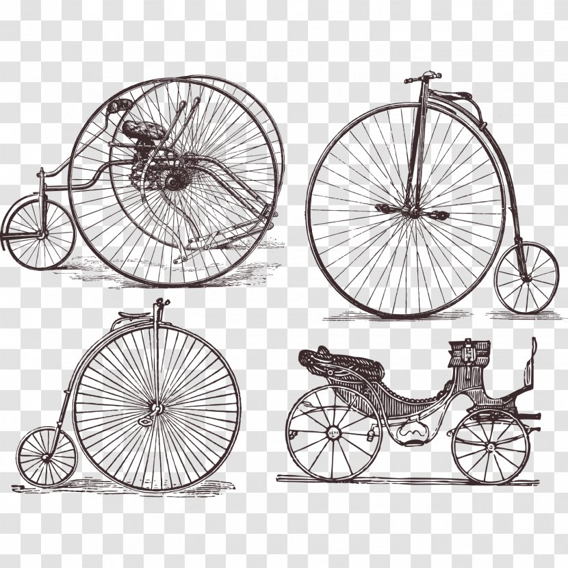 Bicycle Vintage Clothing Car Antique - Rim - Medieval Retro Classic Cars Transparent PNG