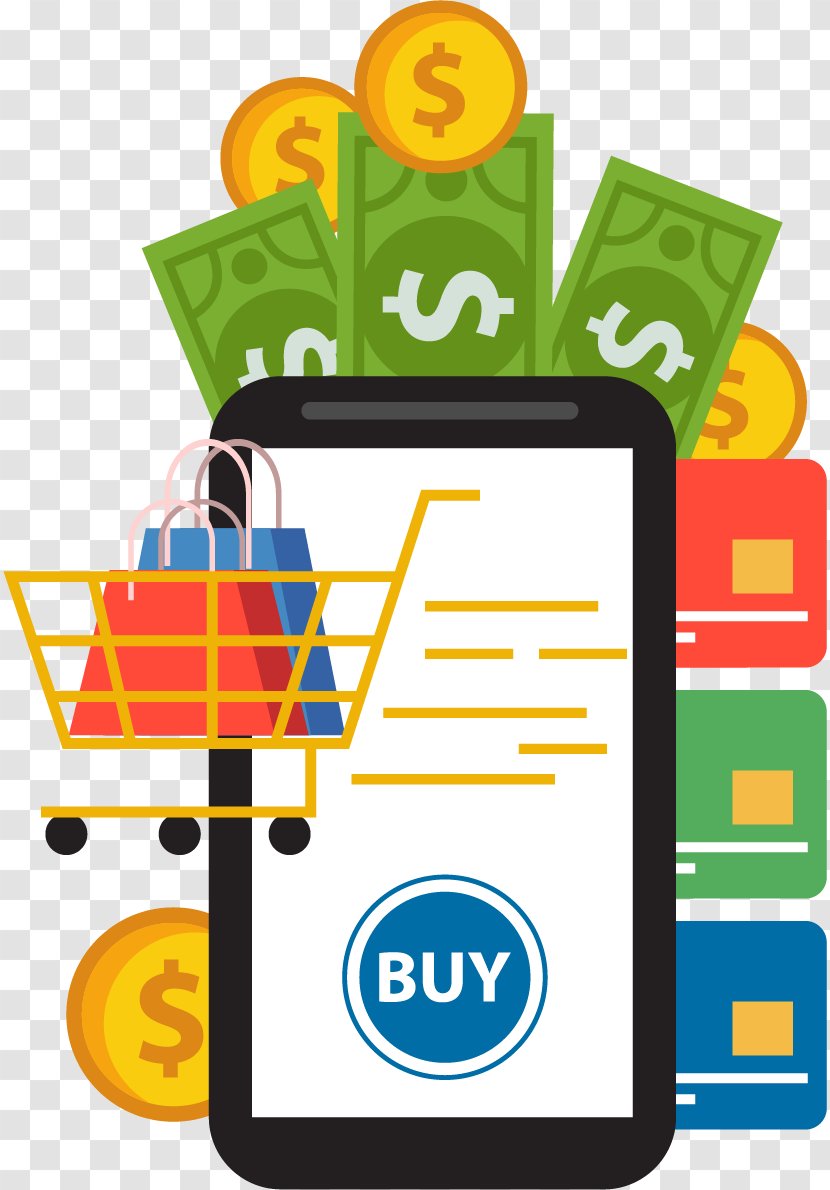 Online Shopping Supermarket - Mobile Phone Consumption Transparent PNG