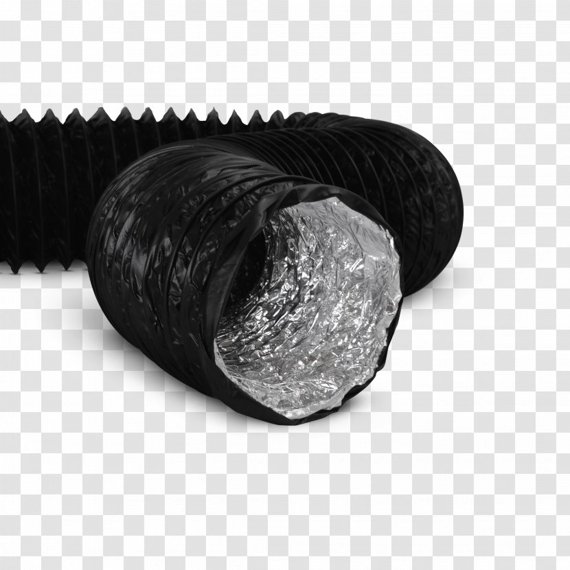 Aluminium Foil Duct Ventilation Polyvinyl Chloride - Black And White - Steel Wire Transparent PNG