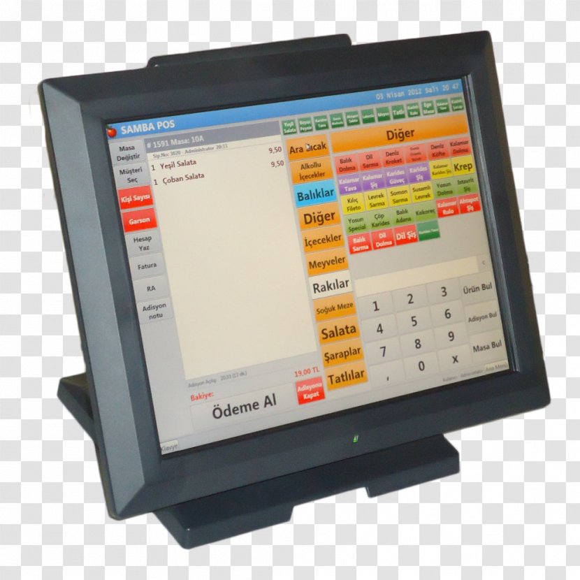 Computer Monitors Restaurant Point Of Sale Touchscreen - Cafe Transparent PNG