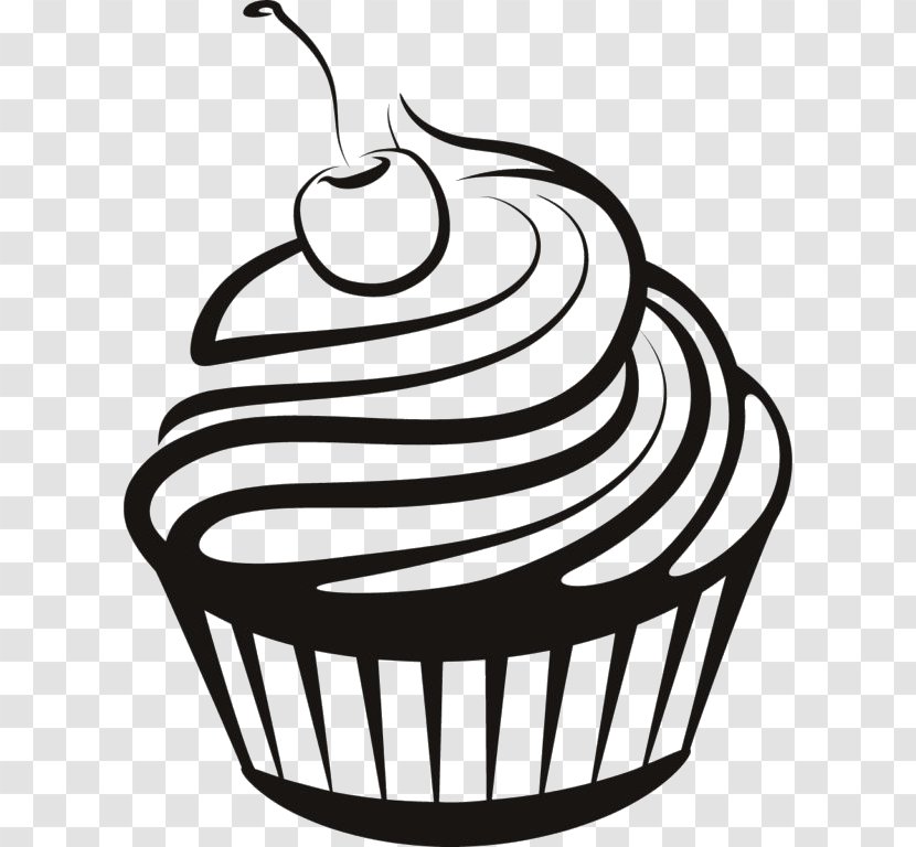 Cupcake Drawing Clip Art - Storage Basket - Cream Transparent PNG