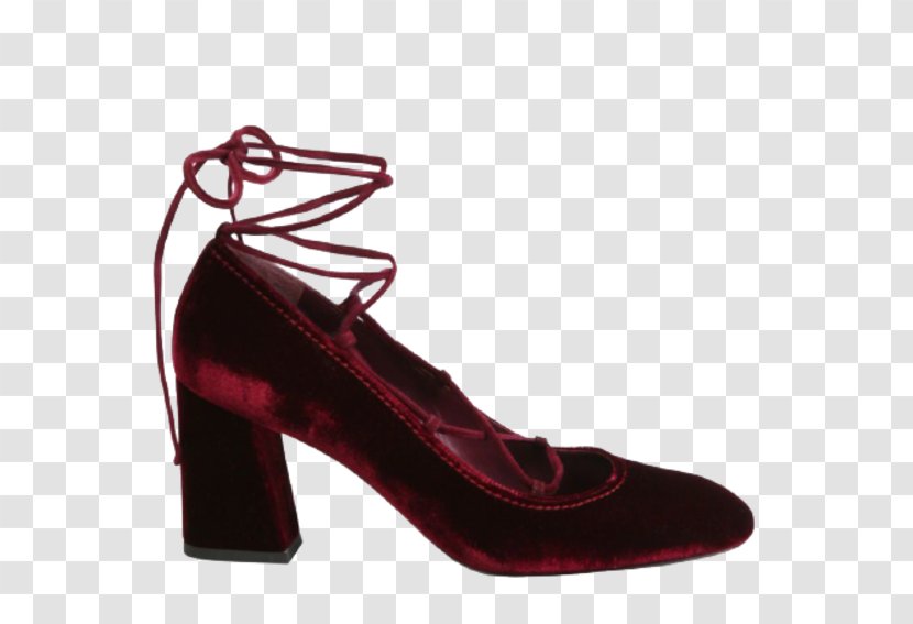 Suede Shoe Heel Maroon Pump - Block Heels Transparent PNG