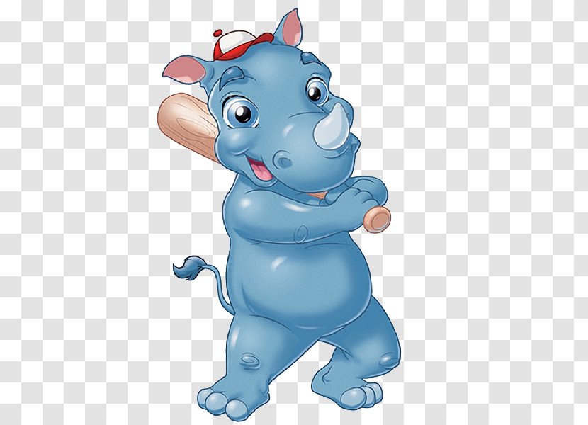 Clip Art - Dog Like Mammal - Cartoon Rhino Transparent PNG