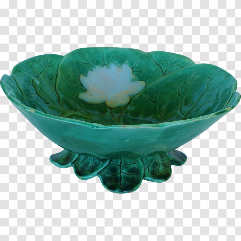 Turquoise Teal Tableware Bowl - Waterlily Transparent PNG