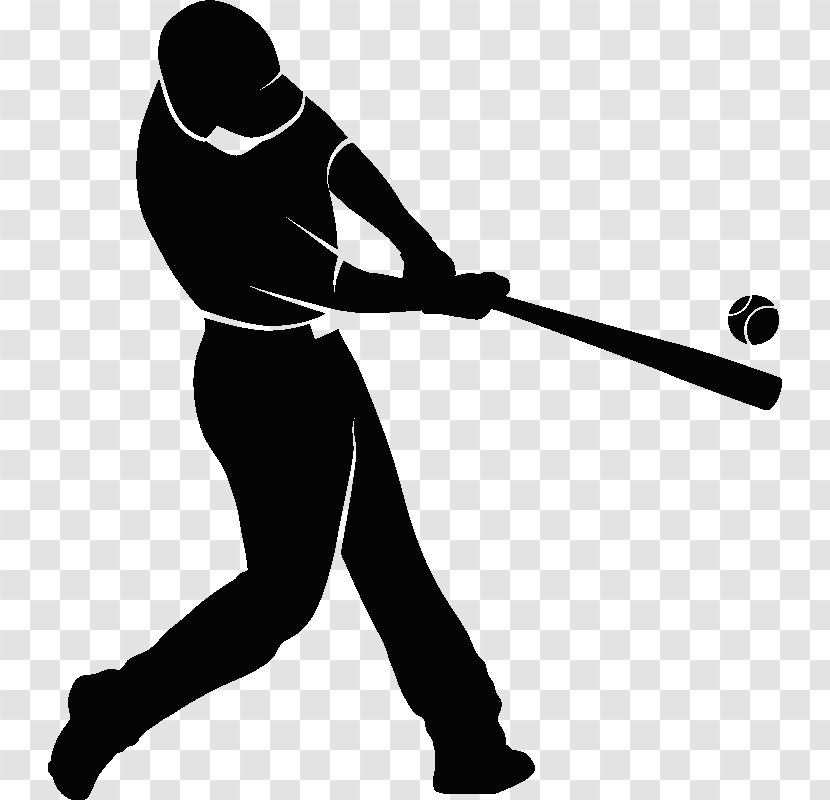 Baseball Bats Home Run Player Stencil - Knee - Swinging Transparent PNG