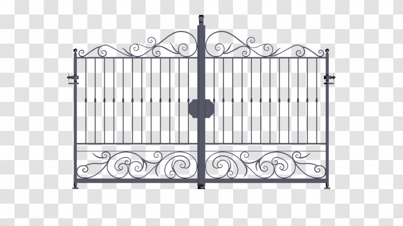 Gate Fence Wrought Iron - Area Transparent PNG