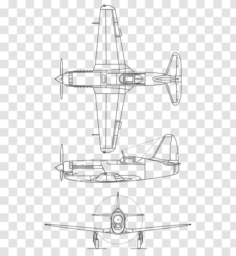 Mikoyan-Gurevich I-250 Airplane MiG-15 Technical Drawing - Line Art Transparent PNG
