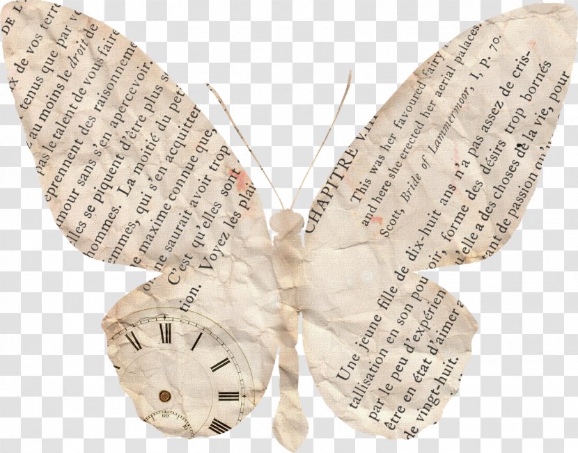 Butterfly Paper Vintage Clothing Scrapbooking Drawing - Shabby Transparent PNG