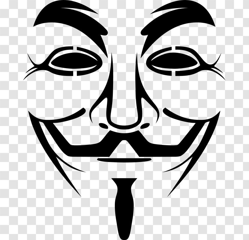 Guy Fawkes Mask Anonymous Clip Art - V For Vendetta Transparent PNG