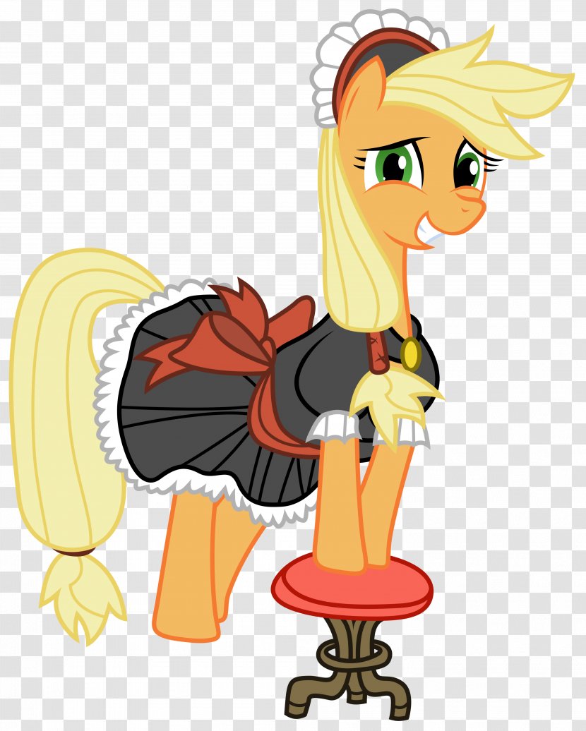 My Little Pony Applejack French Maid - Watercolor - Buffy Transparent PNG