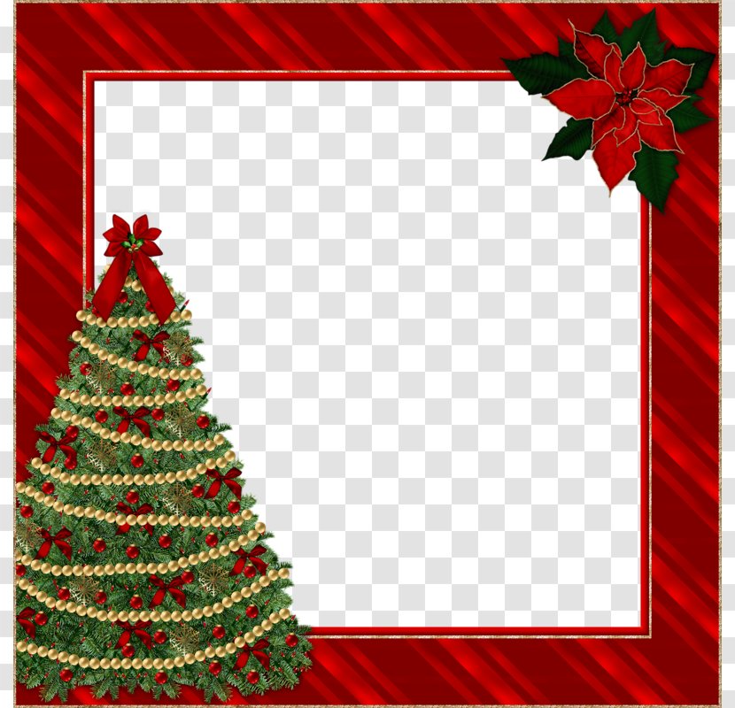 Christmas Picture Frame Clip Art - Spruce - Border Transparent PNG