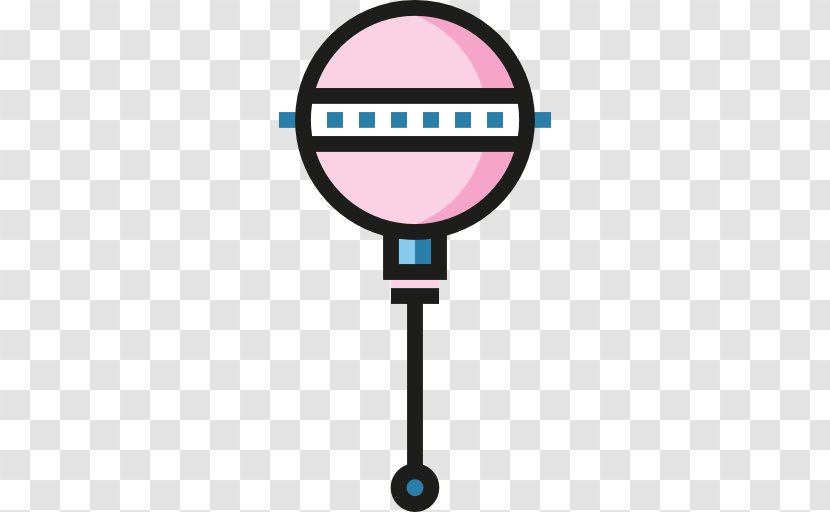 Rattle Icon - Design - A Pink Lollipop Transparent PNG