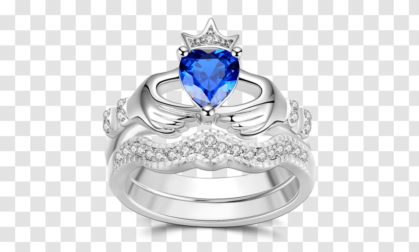 Sapphire Wedding Ring Jewellery Engagement - Couple Rings Transparent PNG
