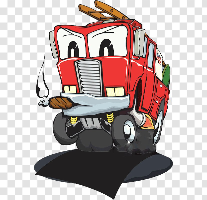 Getty Images Stock Illustration - Comic Design Fire Rescue Vehicle Transparent PNG
