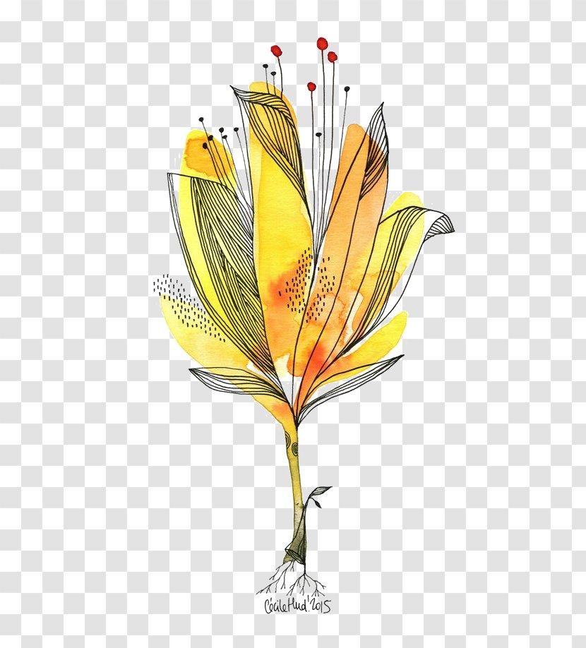 Watercolor Painting Visual Arts Paper Drawing Illustration - Flower - Plant Transparent PNG