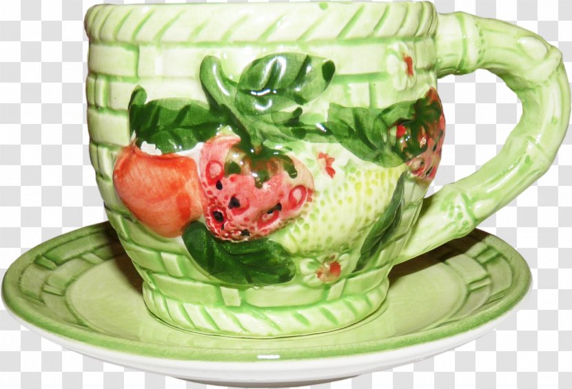 Coffee Cup Teacup Saucer - Watermelon Transparent PNG