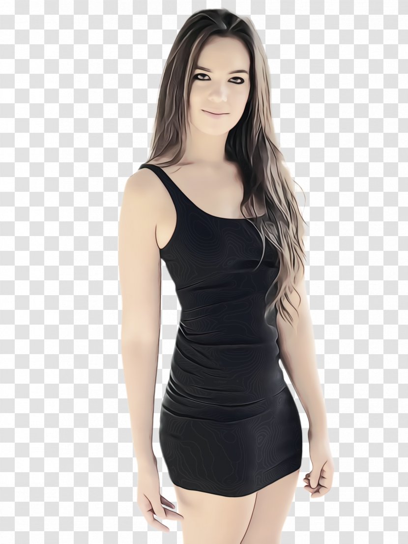 Clothing Black Shoulder Neck Waist - Sleeve Fashion Model Transparent PNG