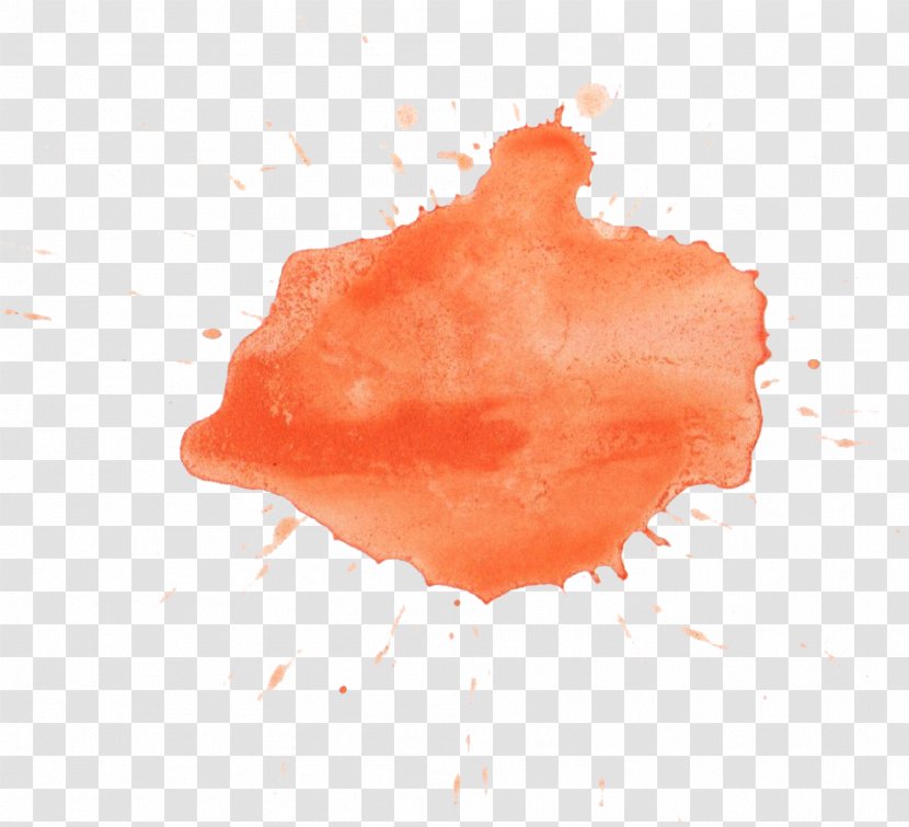 Orange Watercolor Painting Clip Art - Ink - Water Color Transparent PNG