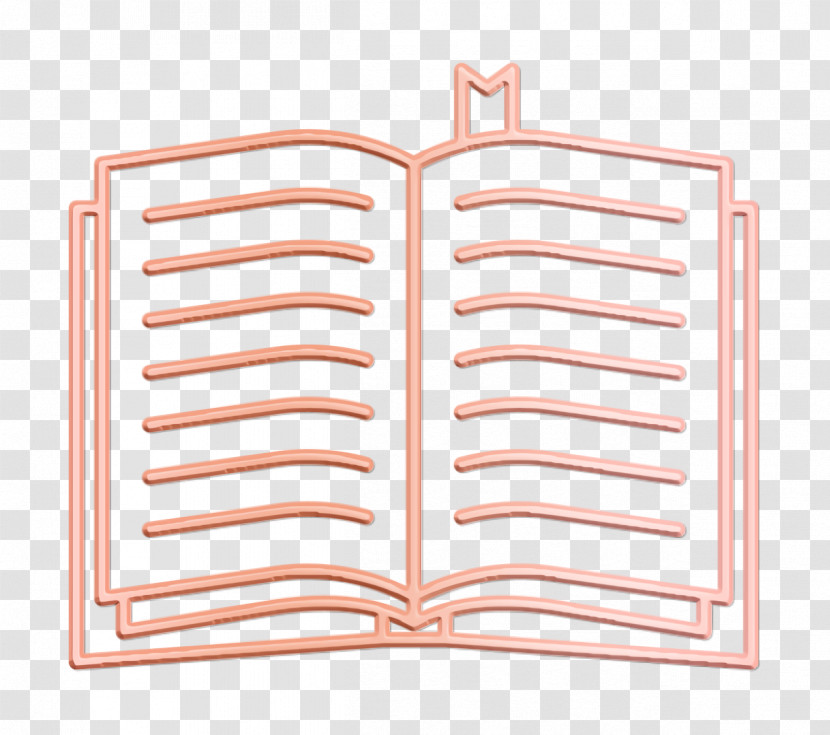 Linear Detailed High School Elements Icon Book Icon Transparent PNG
