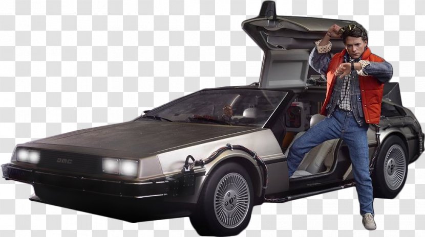 Marty McFly DeLorean DMC-12 Dr. Emmett Brown Time Machine Back To The Future - Technology - Play Vehicle Transparent PNG