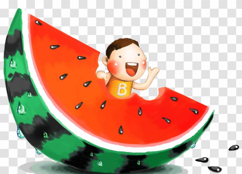 Watermelon Cartoon - Shabe Yalda - Big Boy Eating Transparent PNG