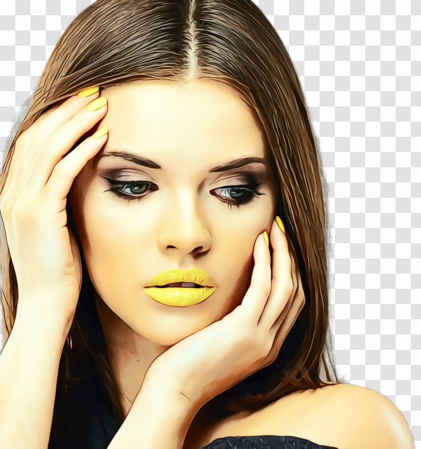 Face Hair Eyebrow Skin Forehead - Paint - Hairstyle Nose Transparent PNG