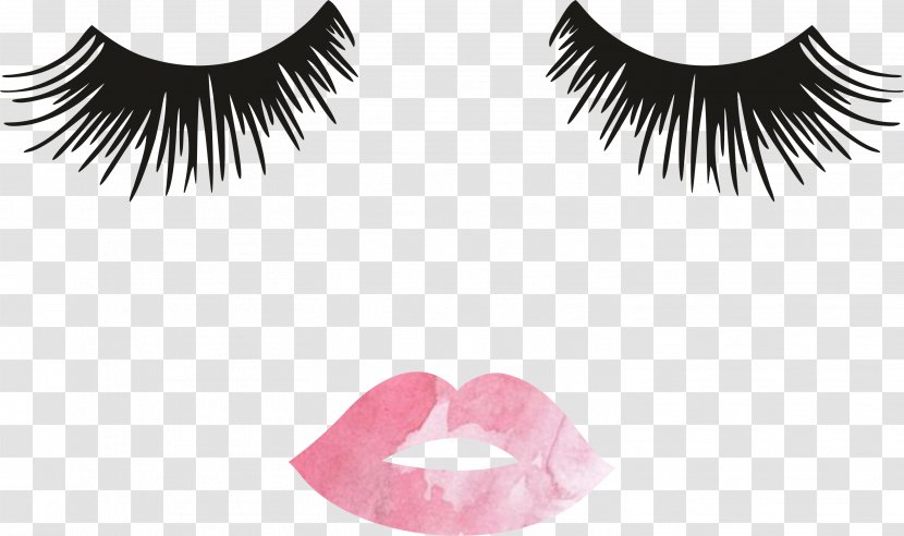 T-shirt Eyelash Extensions Lip Clip Art - Watercolor - Eyelashes Transparent PNG