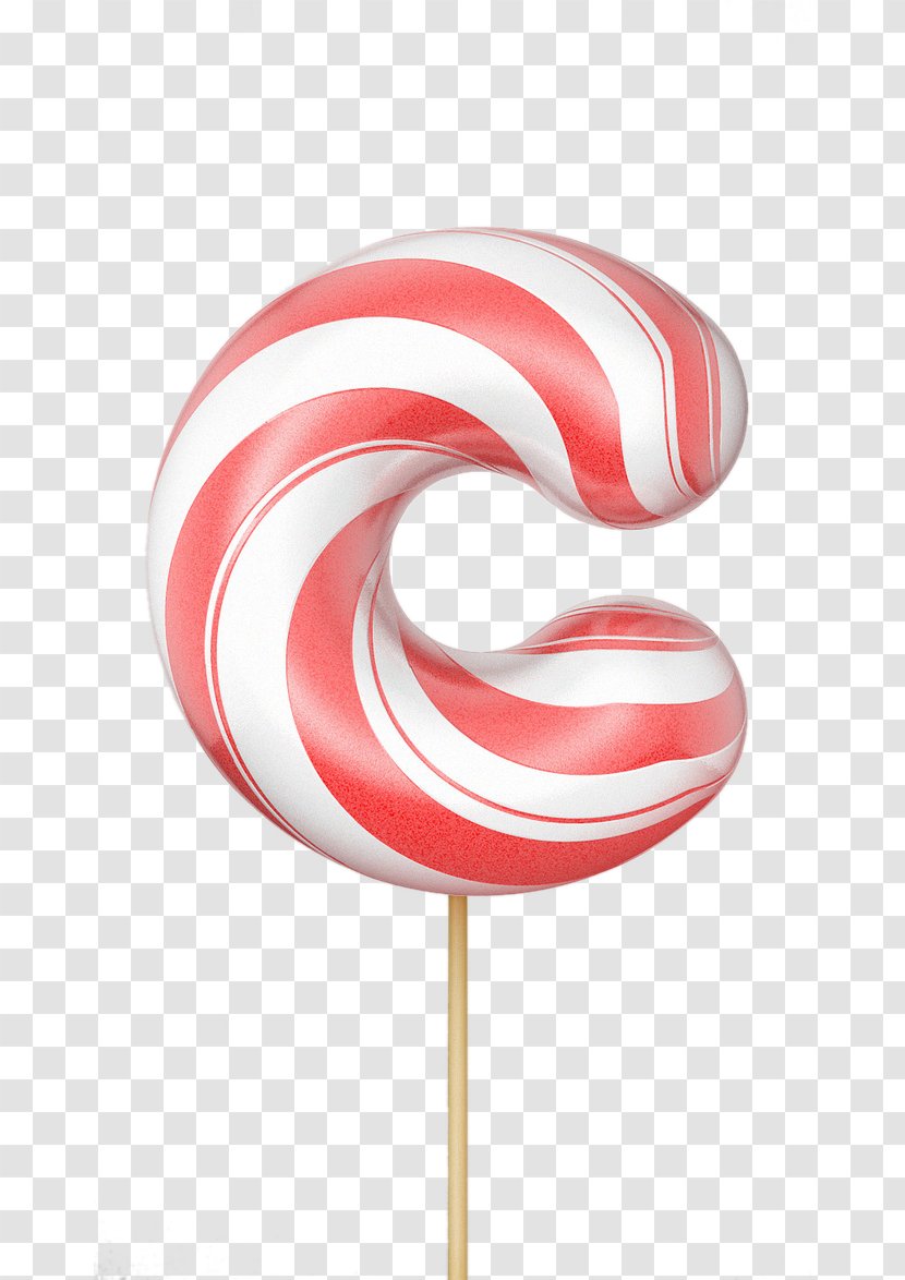 Ice Cream Lollipop Candy - Red Striped Transparent PNG