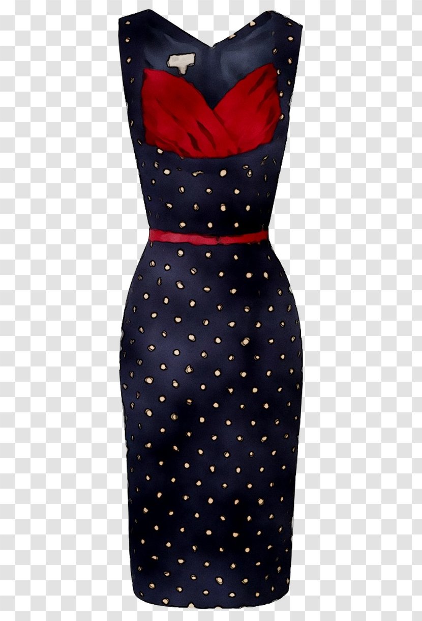 Polka Dot Dress Shoulder Black M - Little Transparent PNG