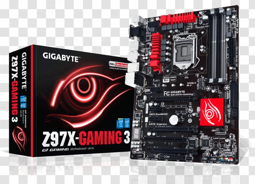 Intel Gigabyte H97 Gaming3 ATX Gaming Motherboard Technology LGA 1150 - Chipset Transparent PNG