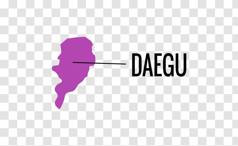 Daegu Map - Magenta Transparent PNG