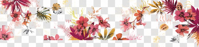 Floral Design Flower Illustration - Mural - Delicate Background Pattern Transparent PNG