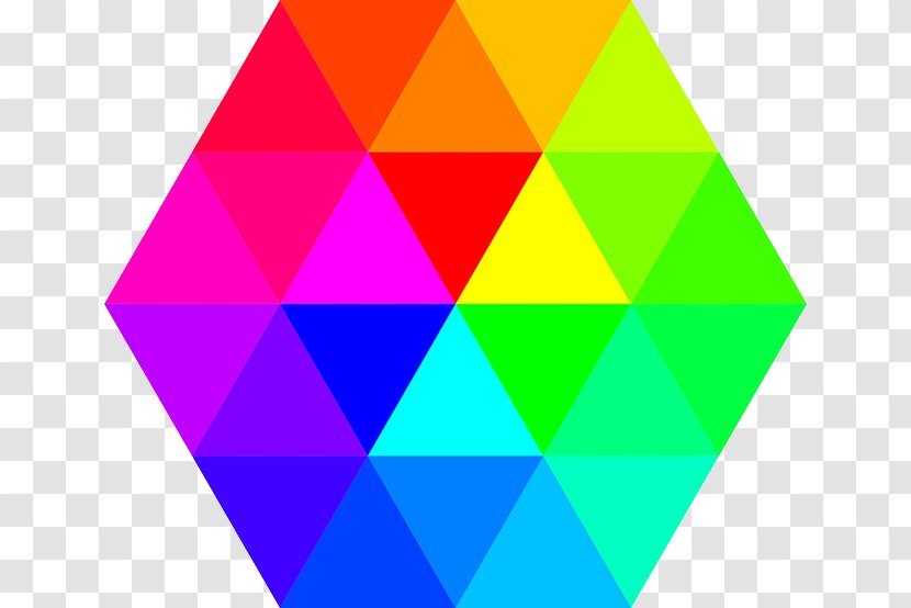 Hexagonal Tiling Color Triangle - Point - Colors Transparent PNG