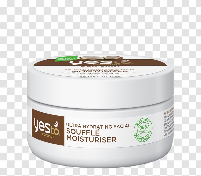 Cream Yes To Coconut Ultra Hydrating Facial Souffle Moisturizer Micellar Cleansing Water - Souffl%c3%a9 - Soufflé Transparent PNG