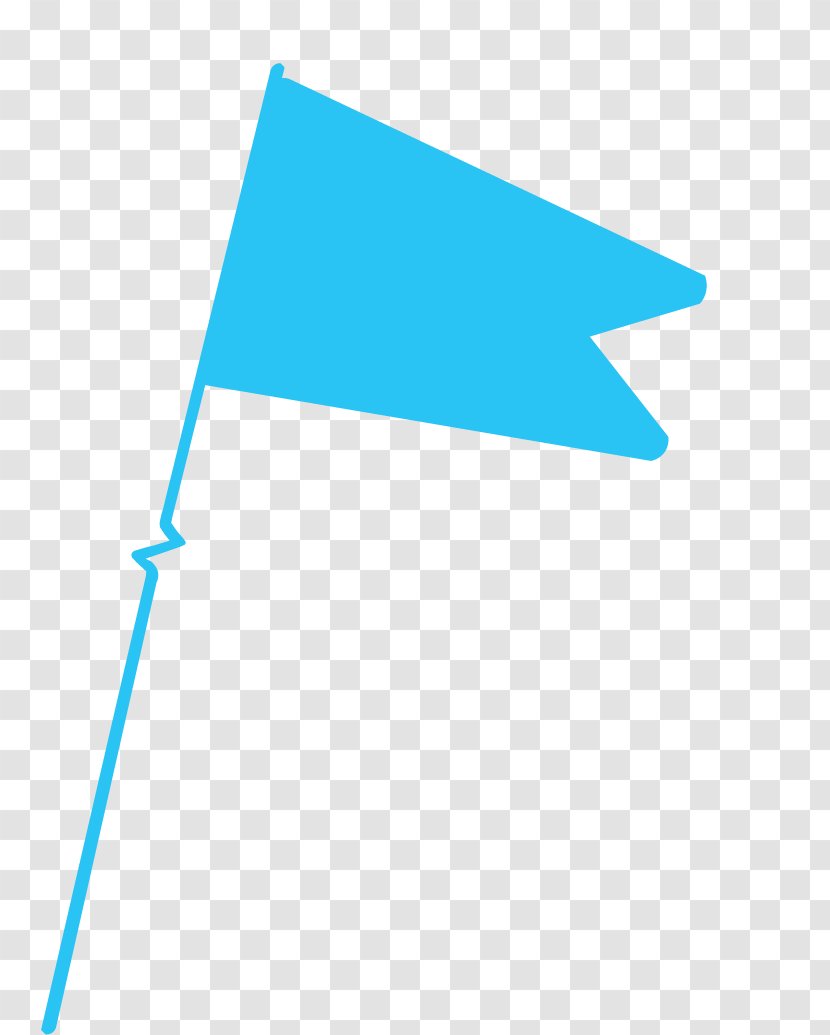 Service Flag Triangle Font - Azure - Hoise A Transparent PNG