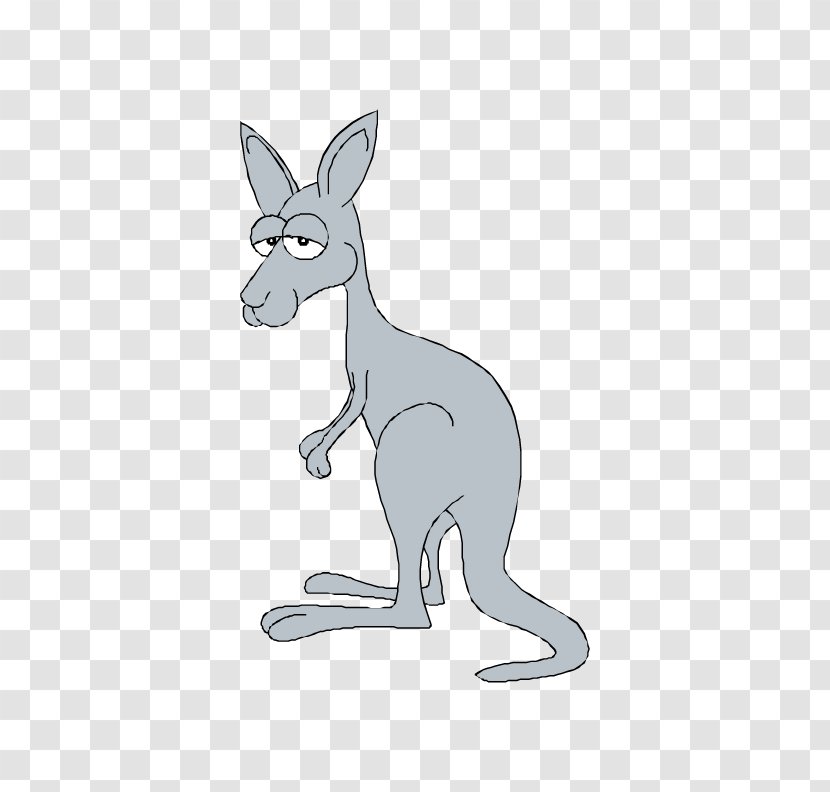 Kangaroo Macropodidae Cartoon - Wildlife - Blue Transparent PNG